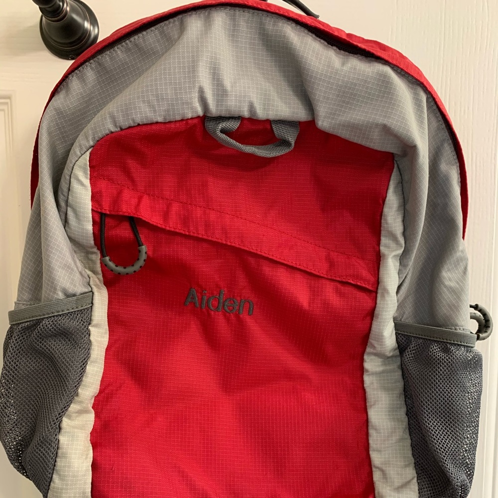 Lands End Backpack personalized with “Aiden”